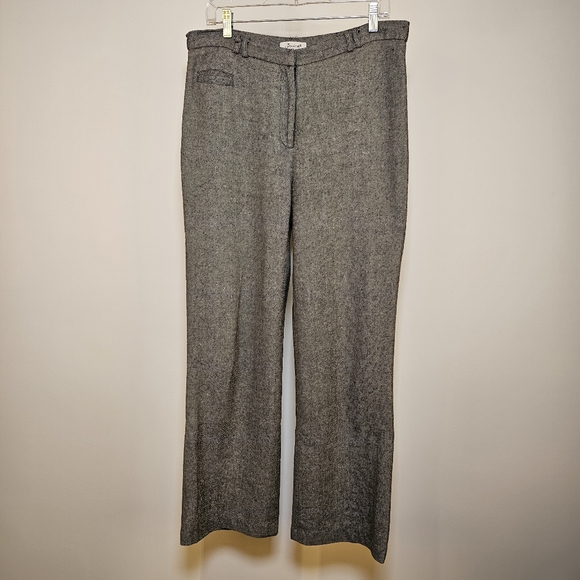 Jessica grey business office formal wide winter lined wool pants size 12 US - Picture 2 of 8